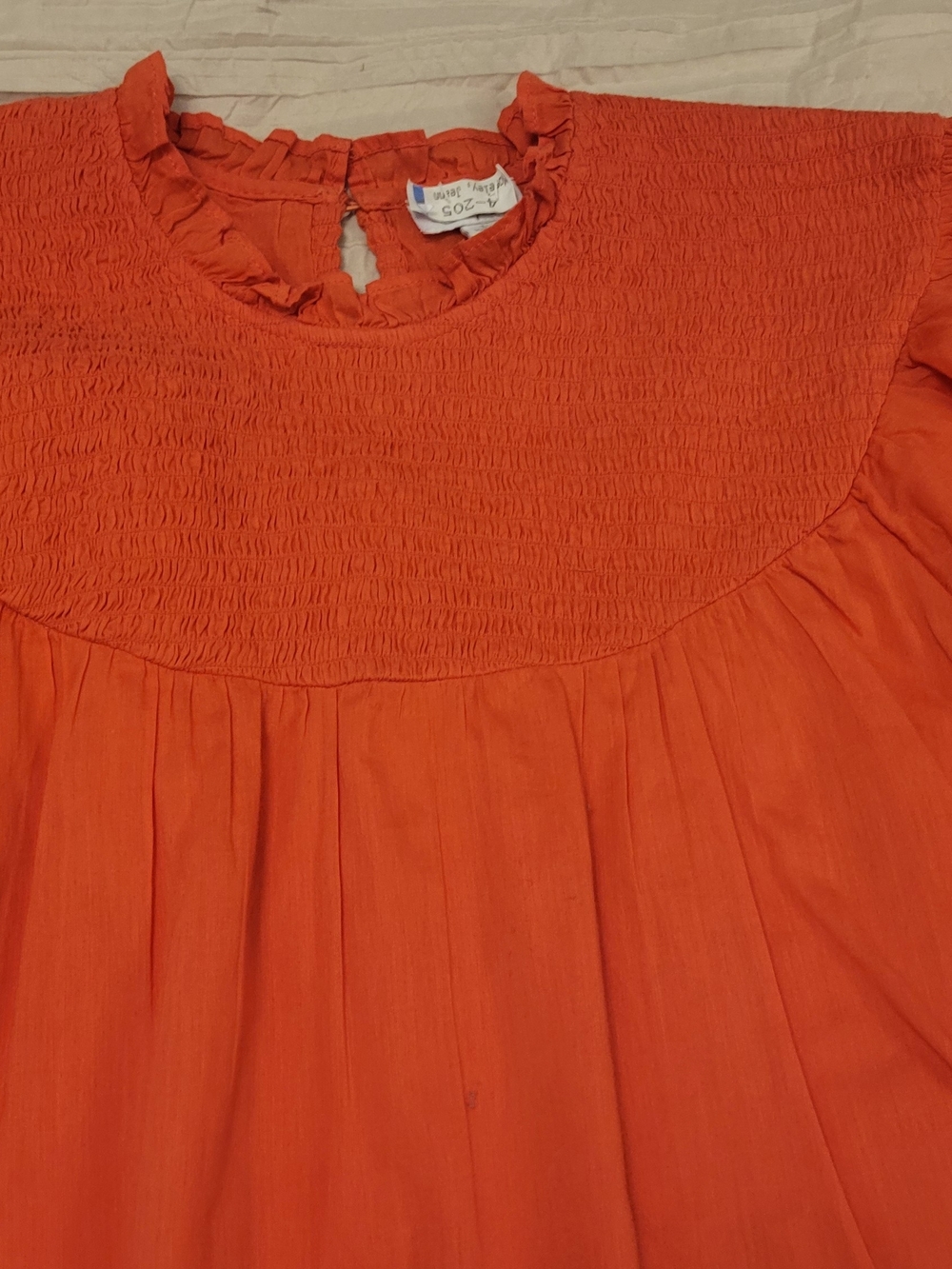 Women's Orange Smocked Dress - Brand: Mudpie